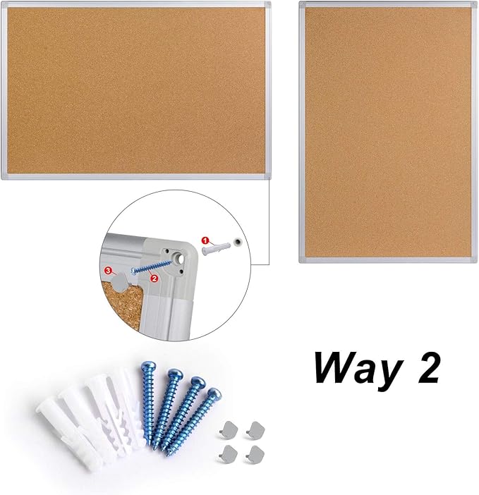 Large Cork Board Bulletin Board 48 x 36, Office Board