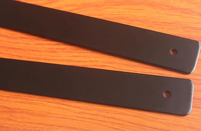 8 Pack - 12 inch Black Hidden L Shelf Bracket Iron Floating Shelf Brackets