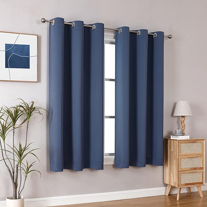 ChrisDowa Blackout Curtains 48 inches Long