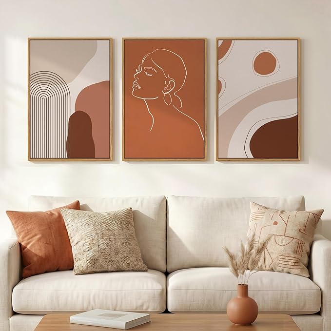 Framed Mid Century Modern Boho Wall Art