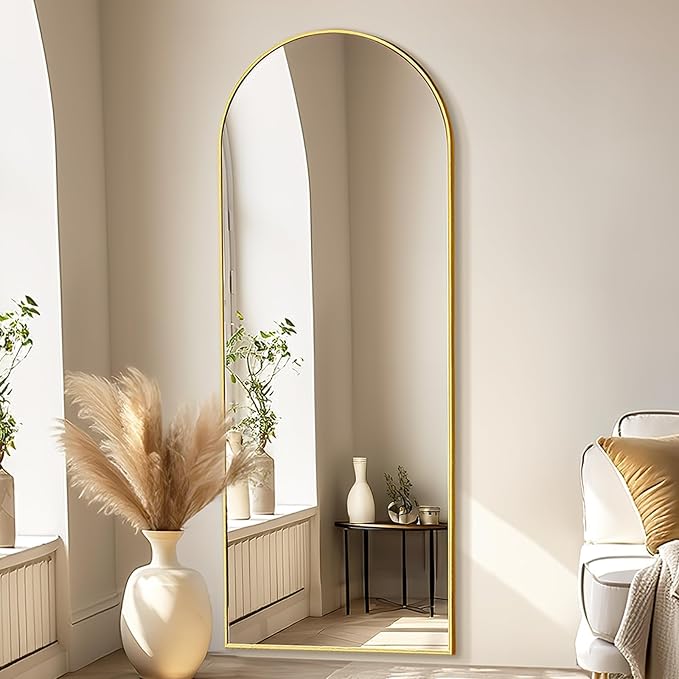 Rowjut Floor Mirror Arched Full Length Mirrors, Mirror Full Length Standing