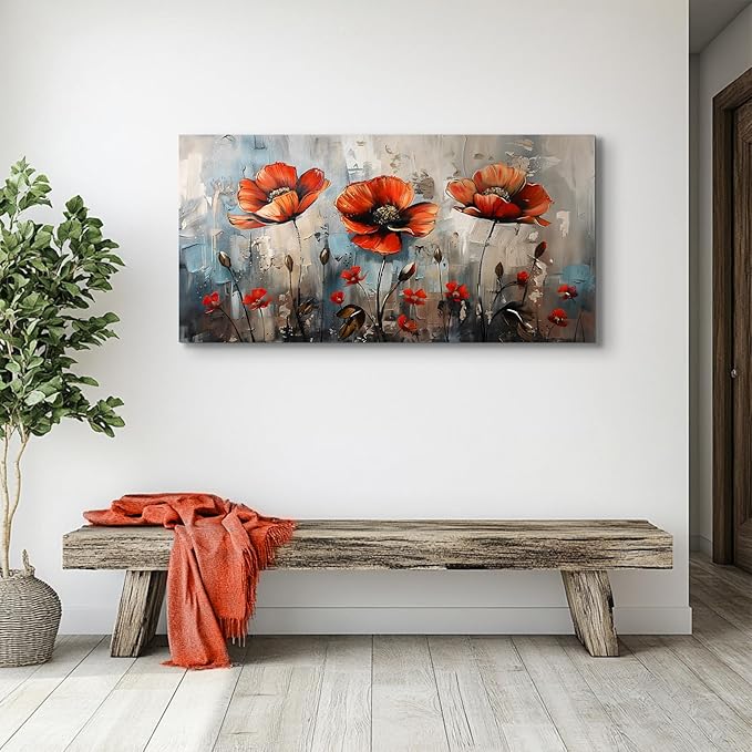 SERIMINO Large Wall Art for Living Room, Nature Floral Botanical Wall Decor
