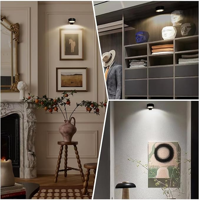 6-Pack Battery Operated Picture Light Magnetic Painting Light