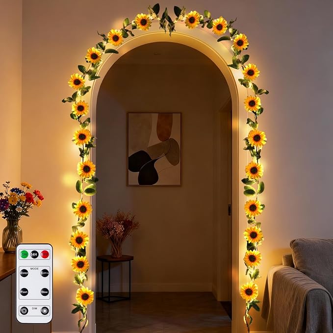 GOESWELL Artificial Sunflower Garland