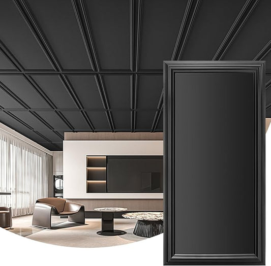 Art3d Drop Ceiling Tiles 48x24, Decorative PVC Ceiling Panels, Waterproof