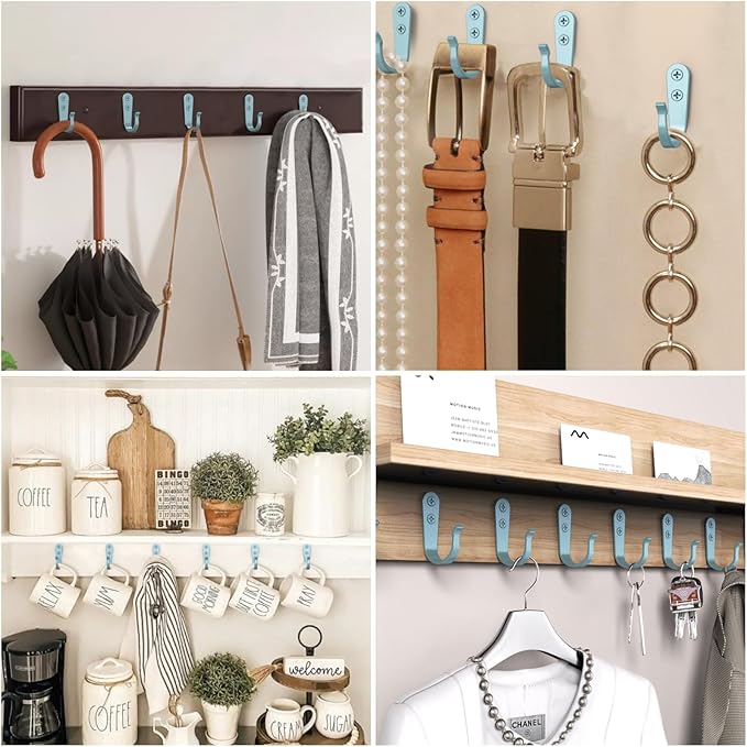 BREYDROK 20PCS Heavy Duty Metal Wall Hooks, Coat Hooks