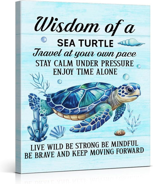 Sea Turtle Wall Art Decor Inspirational Wall Decor Posters Beach Themed