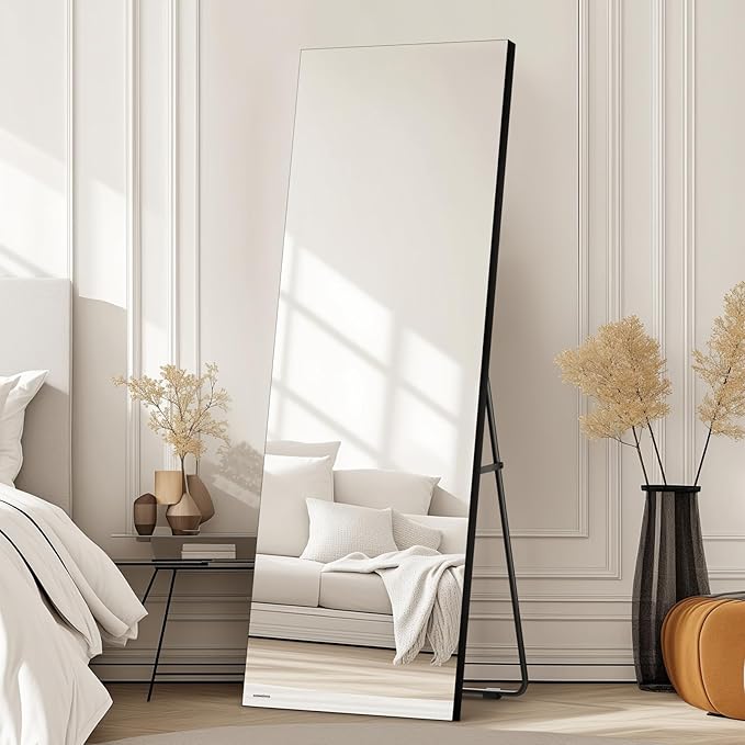 Kosmonia Full Length Mirror, HD Reflection, Standing or Leaning Full Body Mirror
