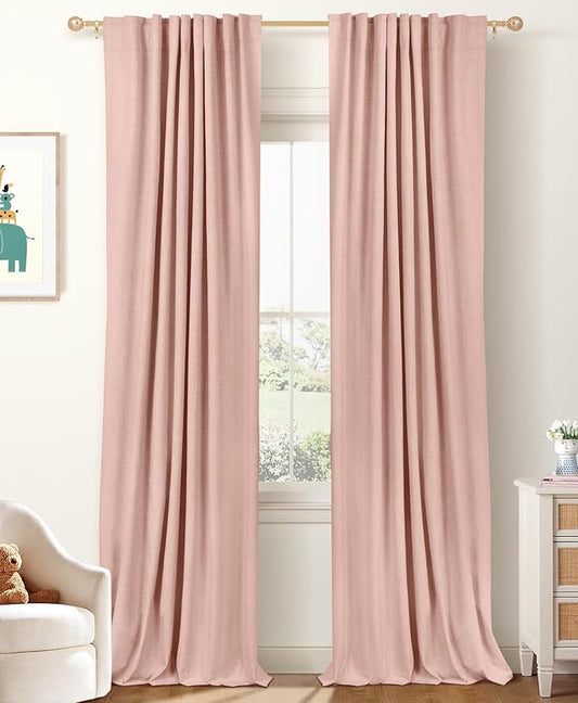 100% Blackout Shield Linen Blackout Curtains