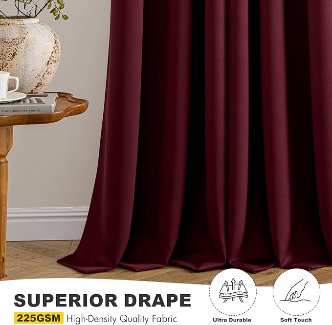 MIULEE Blackout Curtains for Bedroom Living Room 2 Panels, Thermal Insulated