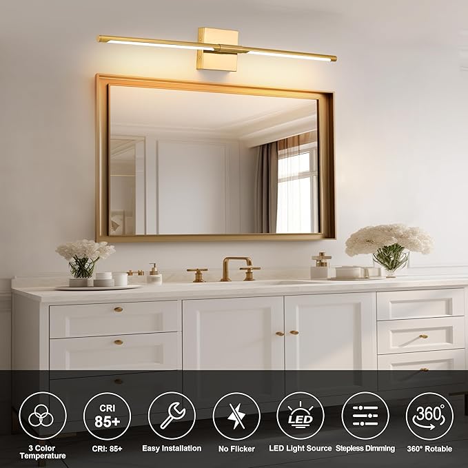 Morauroral 36 Inch Battery Operated Wall Sconces Set of 2, Dimmable Battery