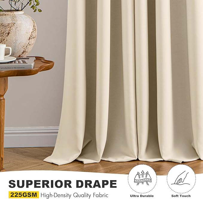 MIULEE Blackout Curtains for Bedroom Living Room 2 Panels, Thermal Insulated