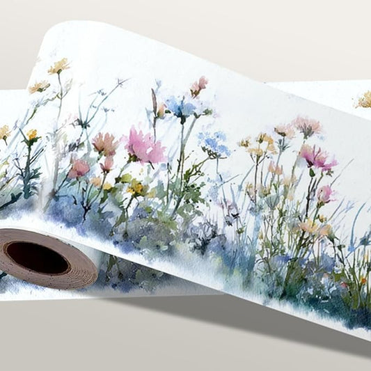 Wildflower Wallpaper Border 196x4 Inch Peel and Stick Wall Border Self Adhesive