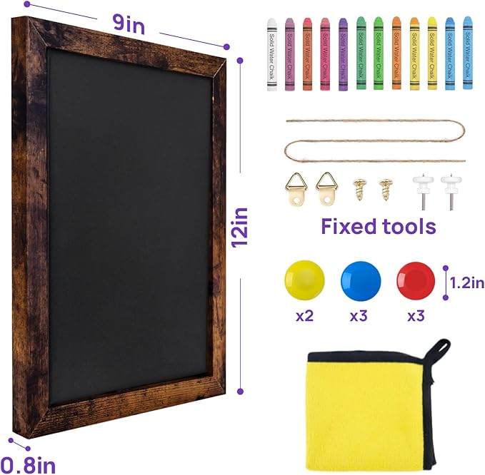Magnetic Chalkboard, 9x12 Inches Blackboard