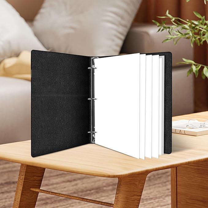 A4 Blank Filler Paper, 3-Hole Blank Paper, 100Sheets / 200Pages Loose-Leaf Paper, 100gsm White Paper, 8.5'' x 11''