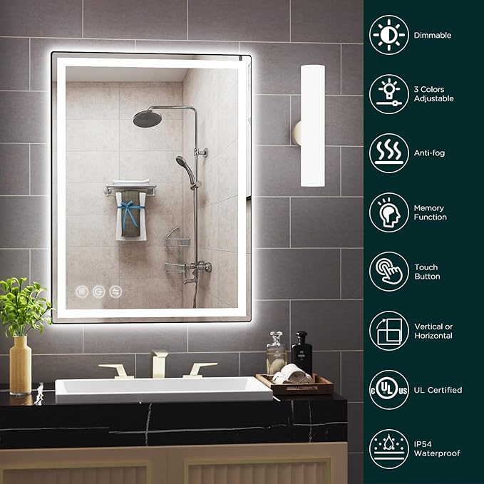 LED Bathroom Mirror 24"x 32"