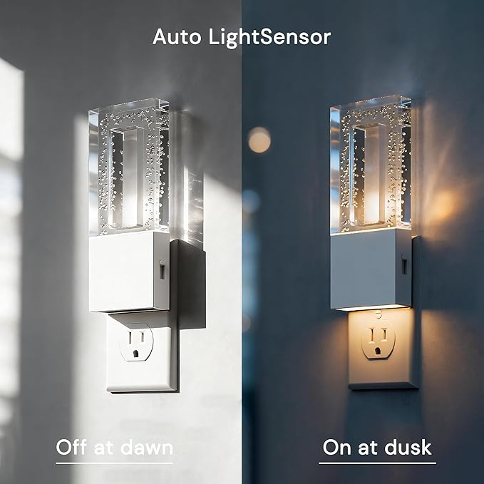 L LOHAS LED Night Light Plug in, 2 Pack Foldable Night Lights Plug into Wall