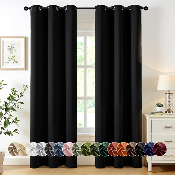 MIULEE Blackout Curtains for Bedroom Living Room 2 Panels, Thermal Insulated