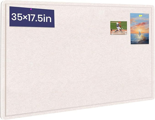 Bulletin Board - 35 x 17.5 inches Decorative Felt Pin Board - Cork Board