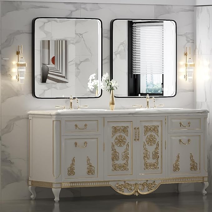 36X36 Inch Black Frame Bathroom