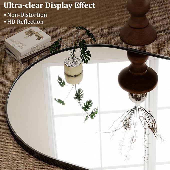 GLSLAND 72"x44" Arched Full Length Mirror – Oversized Full Body Floor Mirror