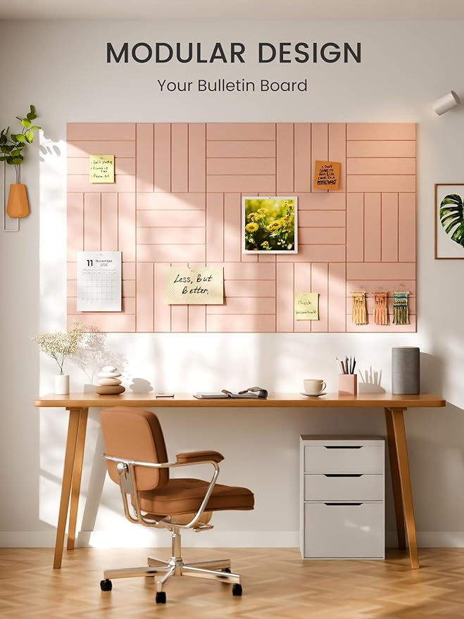 Bumusty Large Cork Board Alternative-36 x 24" Felt Bulletin Board Tiles