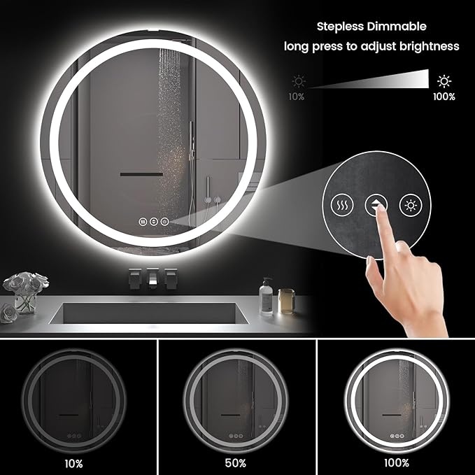 42" x 42" LED Bathroom Mirror