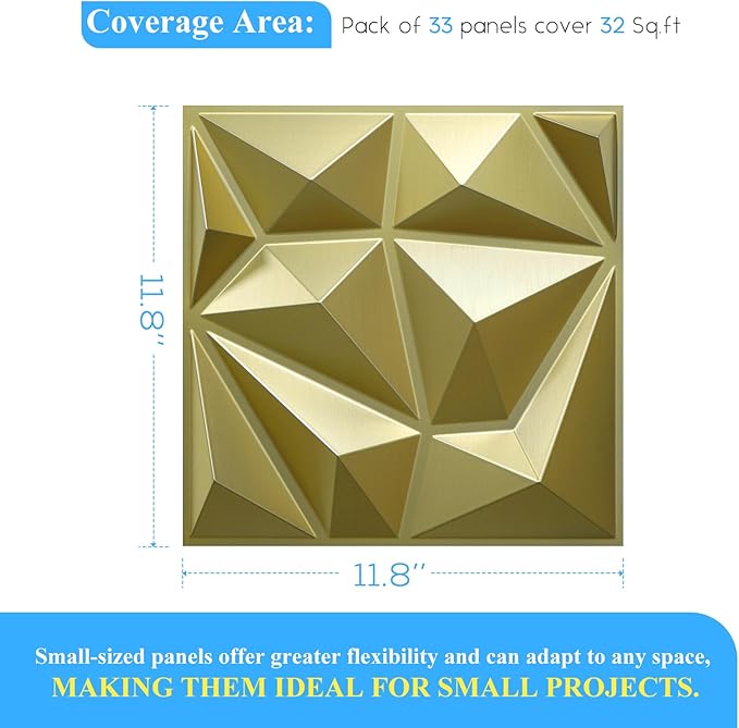 LEVOWAY 33 Pack Decorative 3D Wall Panels