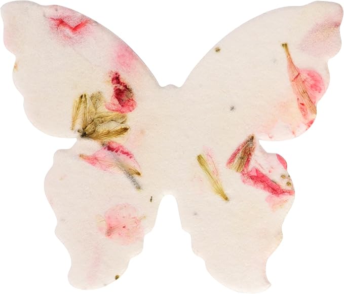 50pcs Large (2.85" h x 3" w) Garden Butterfly Seed Paper â Writable & Plantable Wildflower, Mom's Gift for Birthday, Use for Wedding, Baby Shower, & Party Favors