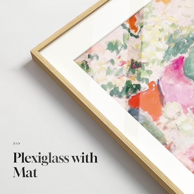 Framed Matisse Wall Art Set of 4, Colorful Abstract Landscape Wall Painting