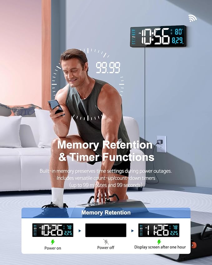 Digital Wall Clock, Wall Clock