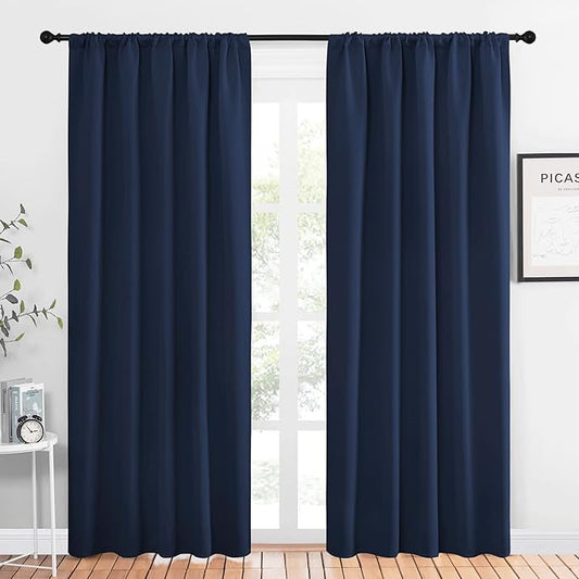 NICETOWN Navy Curtains Blackout Draperies