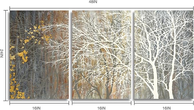 Yihui Arts Brown Canvas Wall Art