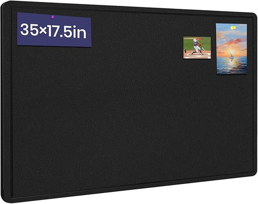 Bulletin Board - 35 x 17.5 inches Decorative Felt Pin Board - Cork Board