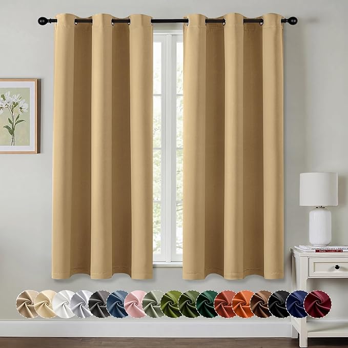 MIULEE Blackout Curtains for Bedroom Living Room 2 Panels, Thermal Insulated