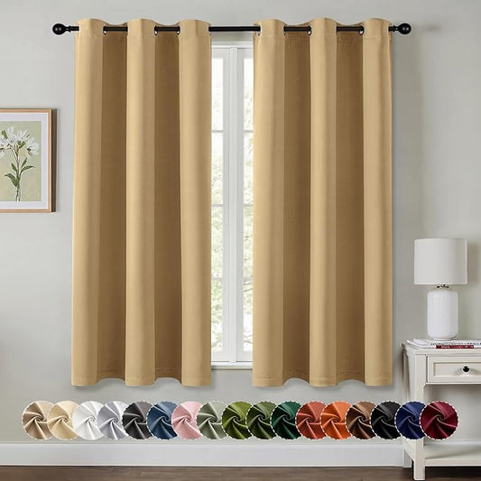 MIULEE Blackout Curtains for Bedroom Living Room 2 Panels, Thermal Insulated