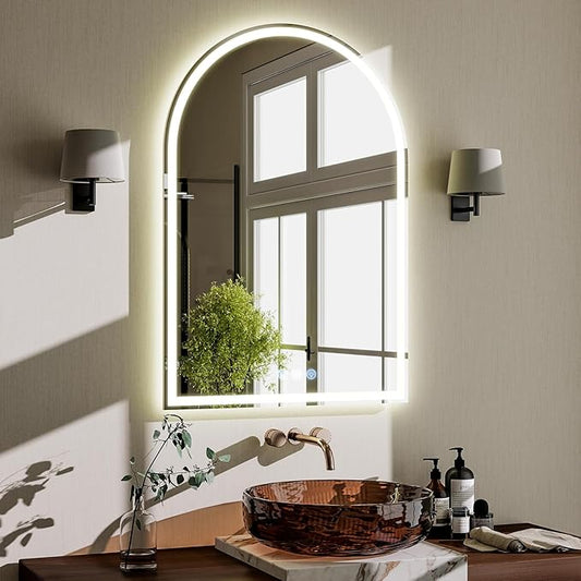 BEAUTYPEAK LED Arch Bathroom Mirrors
