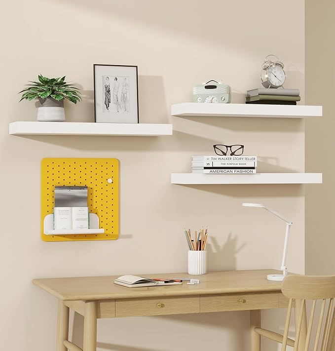 Vervida® White Floating Shelves