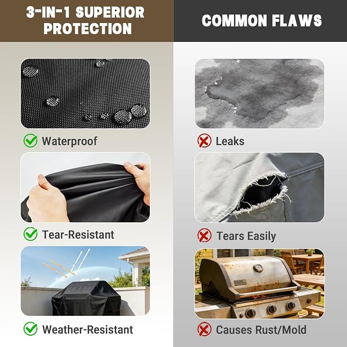 56 inch Grill Cover for Kenmore 4-Burner Propane Grill Cabinet Style BBQ PG-A40409S0LB PG-40406S0L & 5-Burner Gas Grill Series PG-50506S0L PG-40522S0LH, Heavy Duty Waterproof BBQ Cover