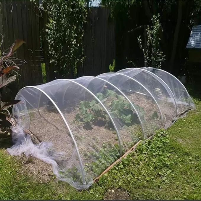 Agfabric Garden Netting 16'x25' Insect Pest Barrier Bird Netting for Garden Protection,Row Cover Mesh Netting for Vegetables Fruit Trees and Plants,White