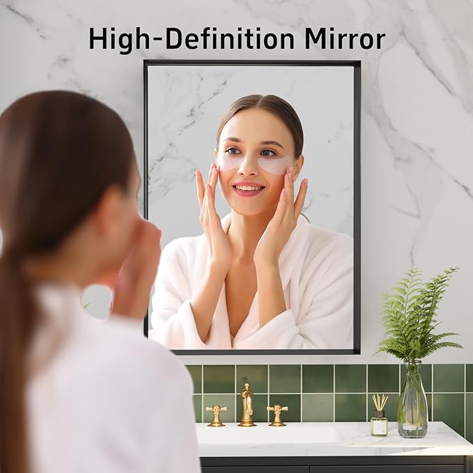 36"x 24" Black Bathroom Mirrors