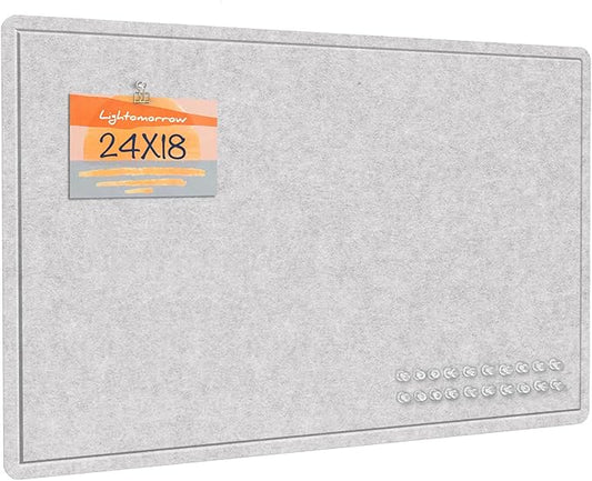 Lightomorrow Bulletin Board, 24 x 18 inches Felt Board