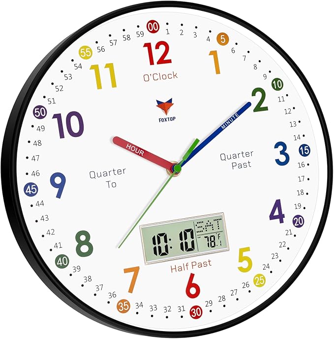 Foxtop Digital and Analog Learning Clock