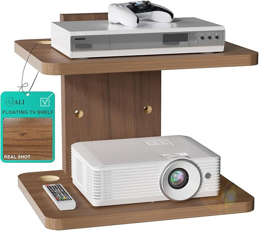 WALI Floating TV Shelf, 2 Tier Projector Shelf