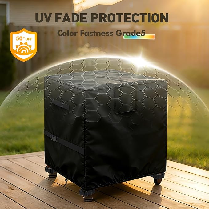 Outdoor Prep Table Cover, 600D Waterproof Patio BBQ Table Cover, Suitable for Outdoor Dining Table, Stainless Steel Metal Grill Table, BBQ Grill Cart, 36" x 24" x 35"