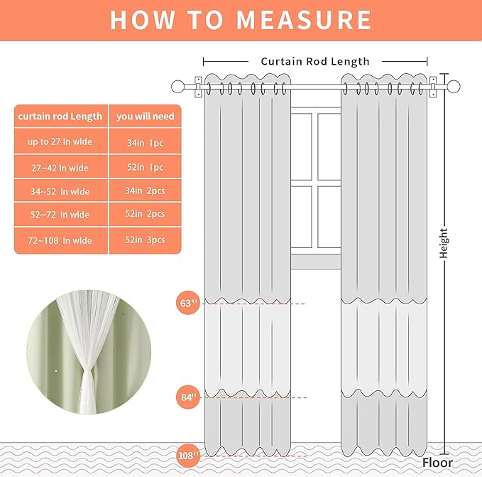 XiDi Green Curtains for Bedroom, Girls Room Blackout Curtains, Kids Room