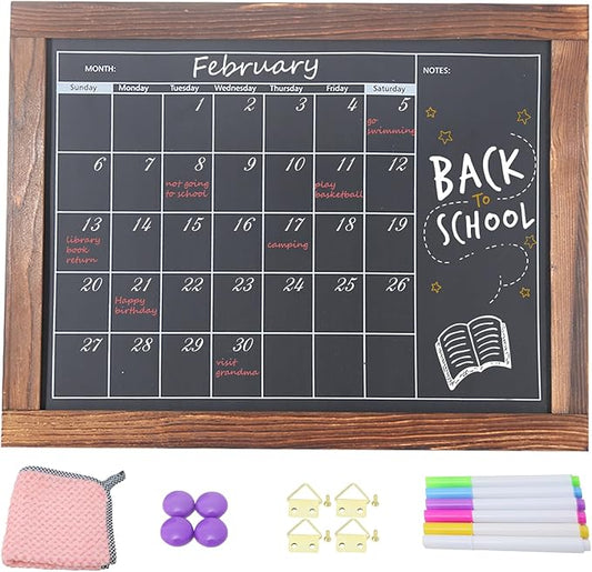KOOLDE Chalkboard Calendar Magnetic Board Monthly Planning Board