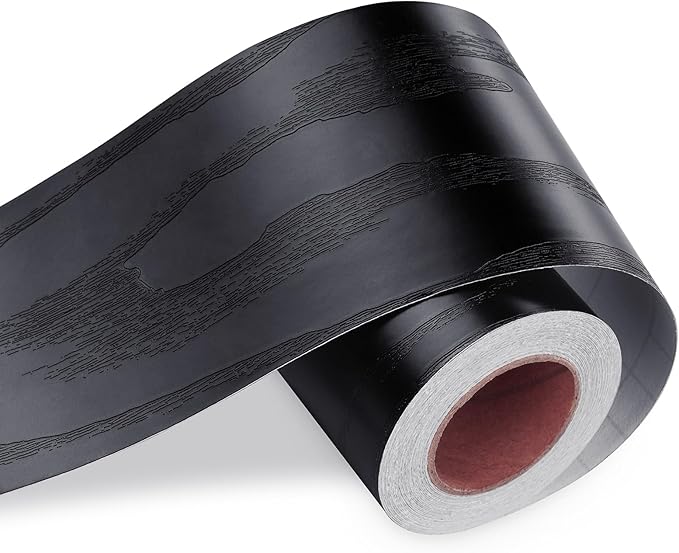 LaCheery Black Wood Mirror Frame Border Peel and Stick Mirror Border Tape Black