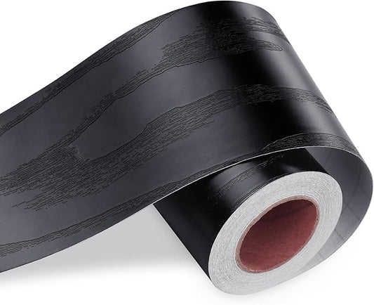 LaCheery Black Wood Mirror Frame Border Peel and Stick Mirror Border Tape Black