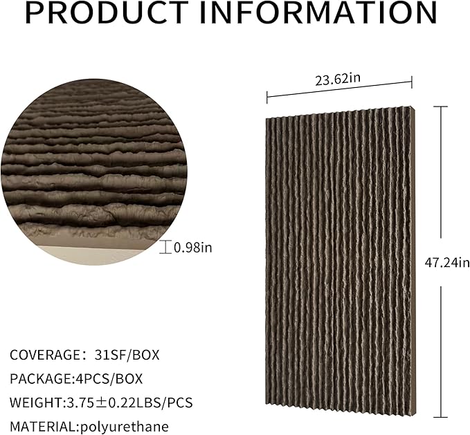 3D Faux Stone Wall Panels, Lightweight & Waterproof Accent Marble Flowing Stone